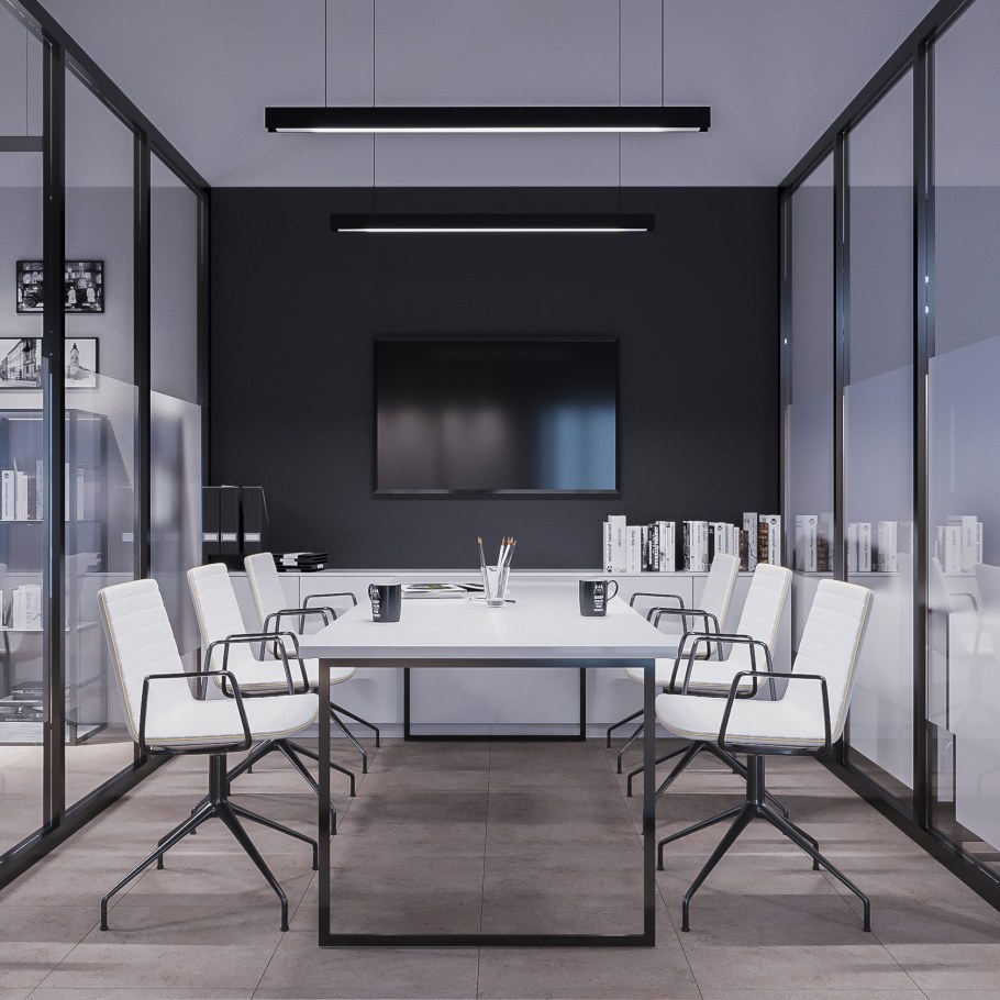Монохромный интерьер офиса