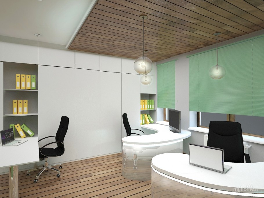 Офис в серых тонах