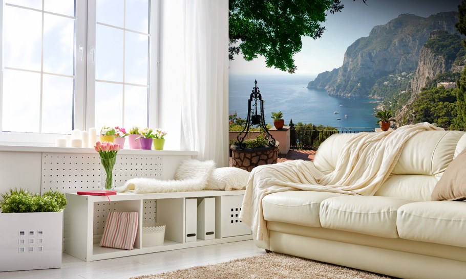 Фотообои в интерьере