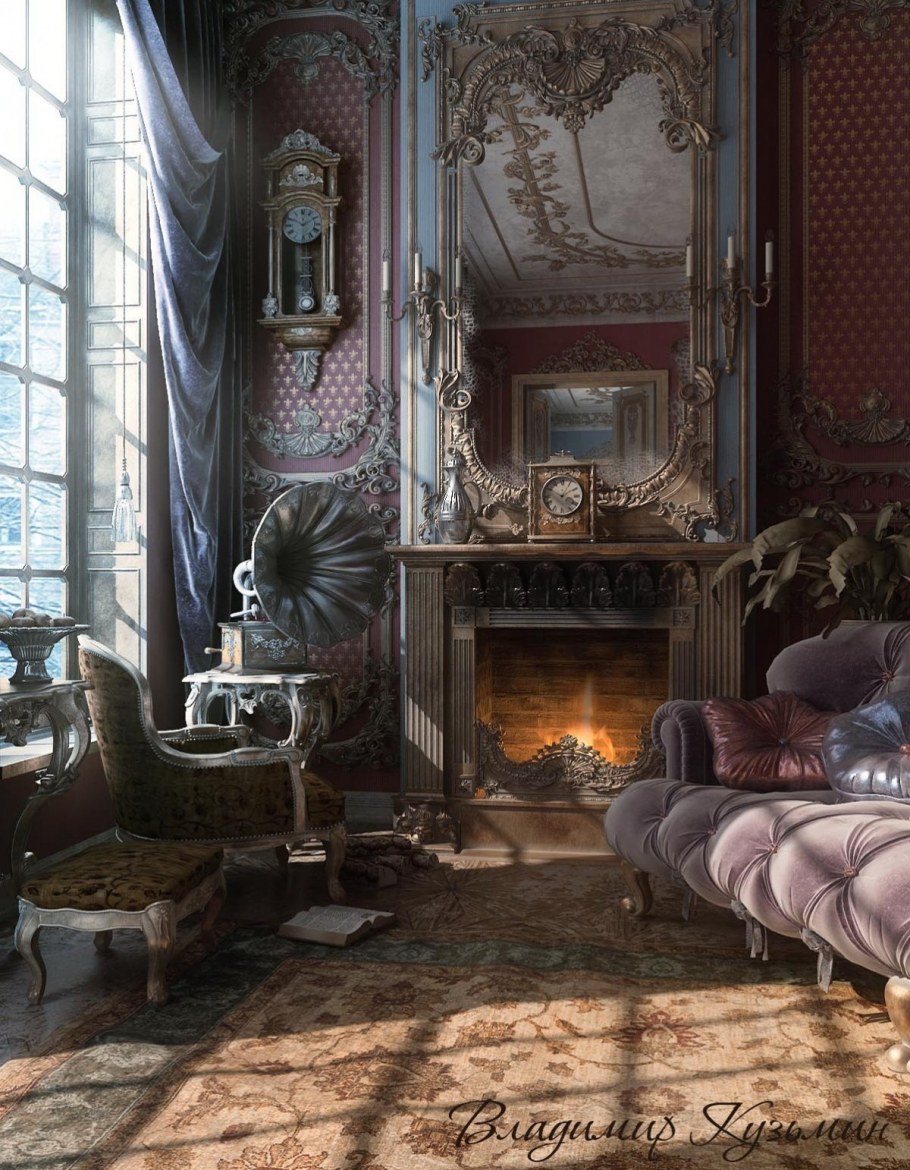 Комната в викторианском стиле Готика