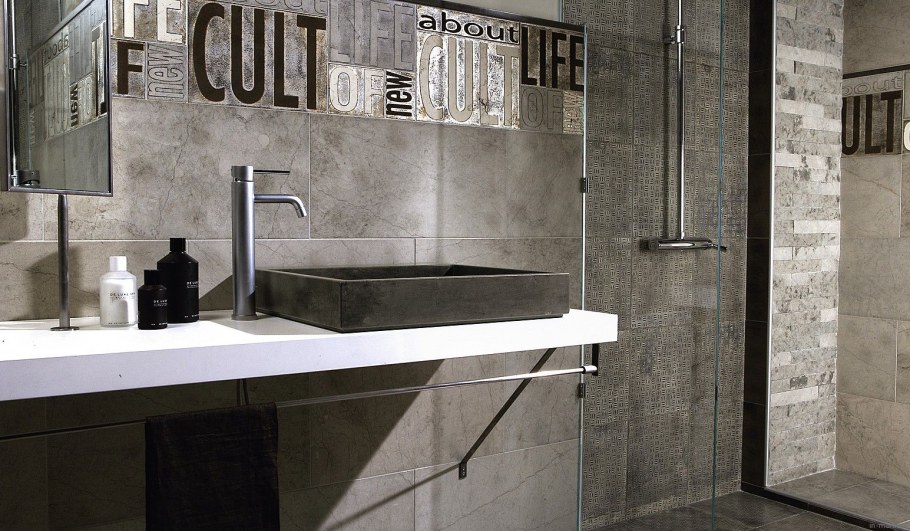 Керамогранит в ванной Нью-Йорк