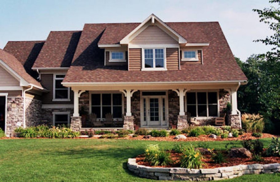 Крафтсман стиль загородный дом