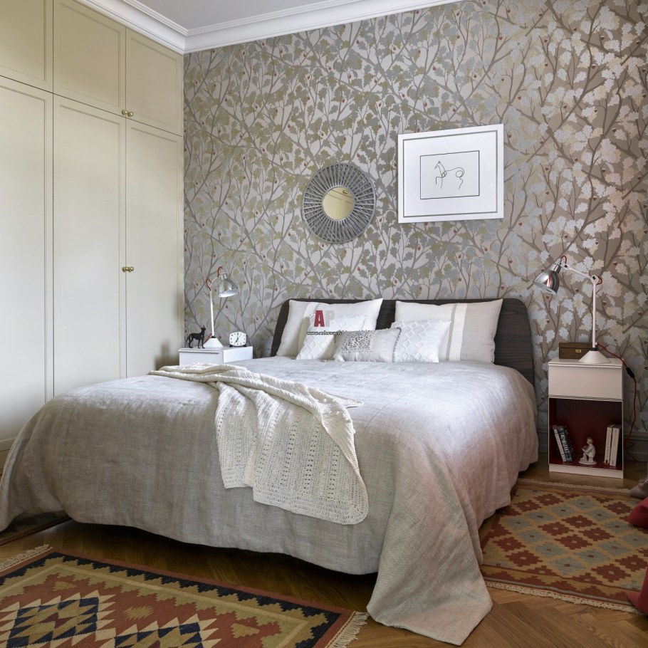 Обои в спальню хрущевка