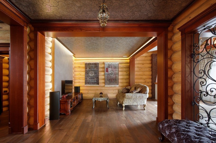 Потолок в деревянном доме