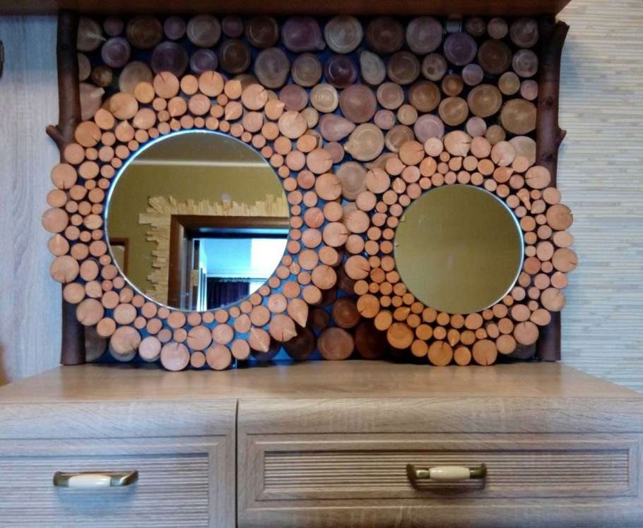 Декор из спилов дерева