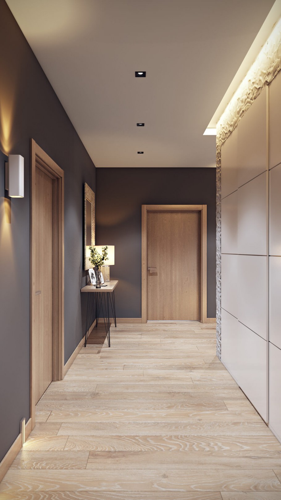 Светлый пол в коридоре