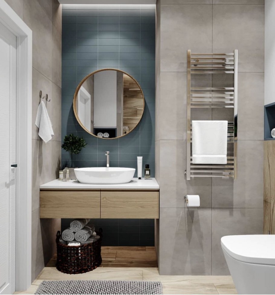 Интерьер ванной комнаты 2020