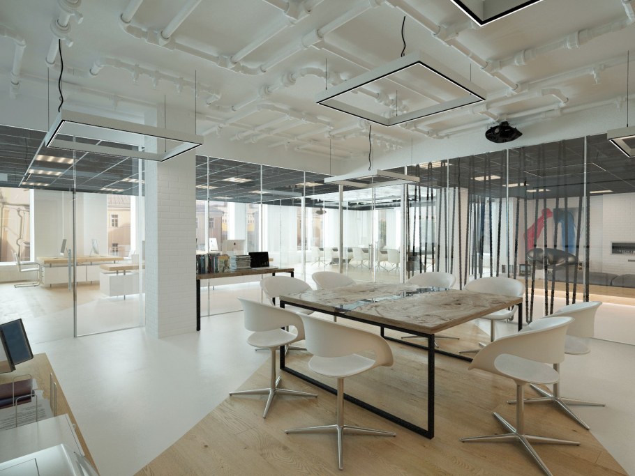 Потолок лофт в офисе