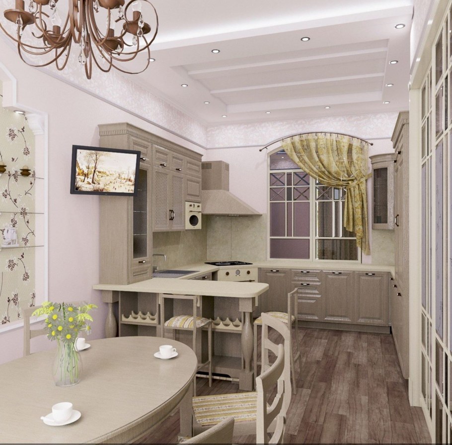 Кухня 9 кв метров Прованс