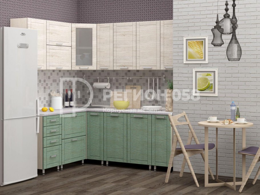 Кухня Ницца лайм глянец
