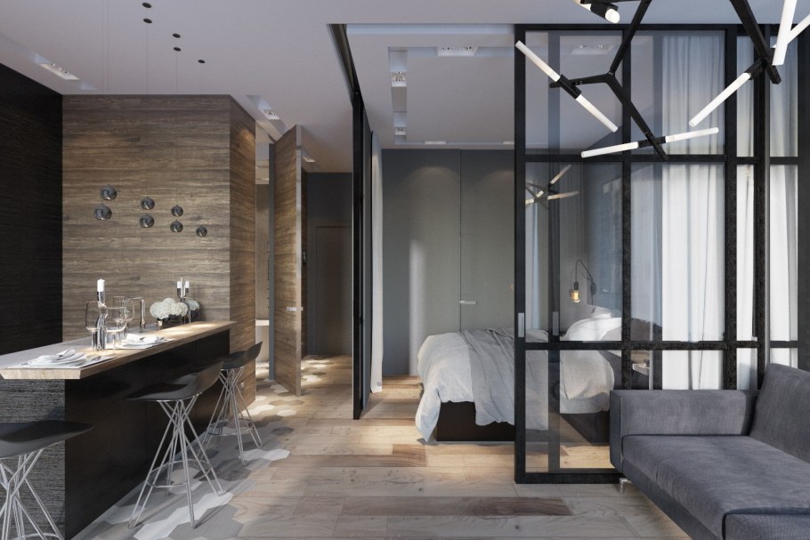 Прозрачные перегородки в интерьере