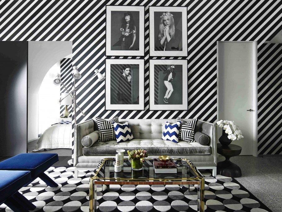 Геометрический орнамент на стене