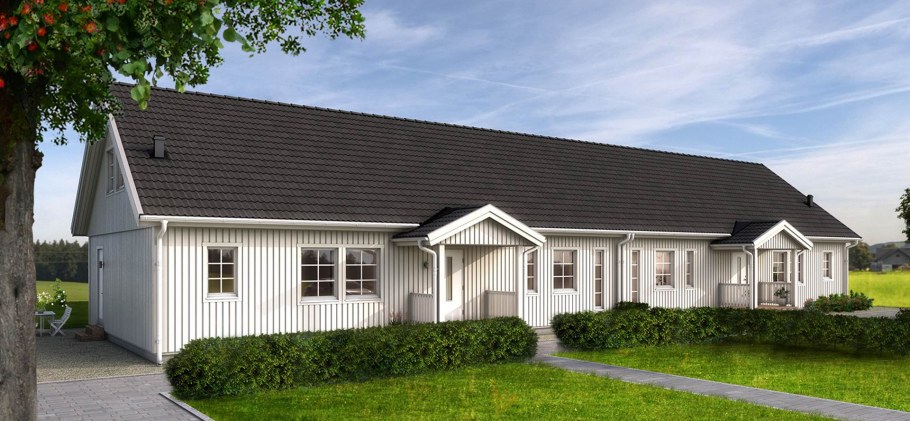 Одноэтажный дуплекс финский