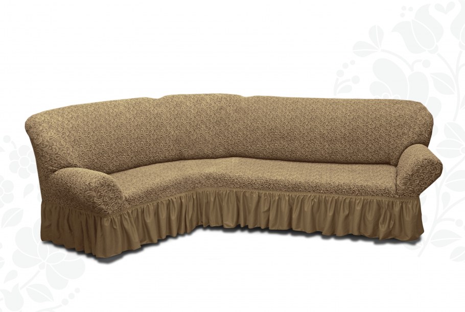 Чехол жаккард на угловой диван v-1446