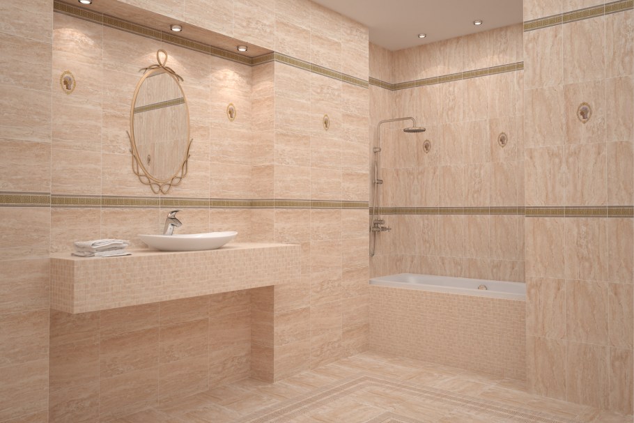 Плитка напольная Global Tile Gestia светло-коричневая,