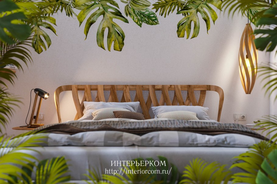 Спальня в зеленом цвете