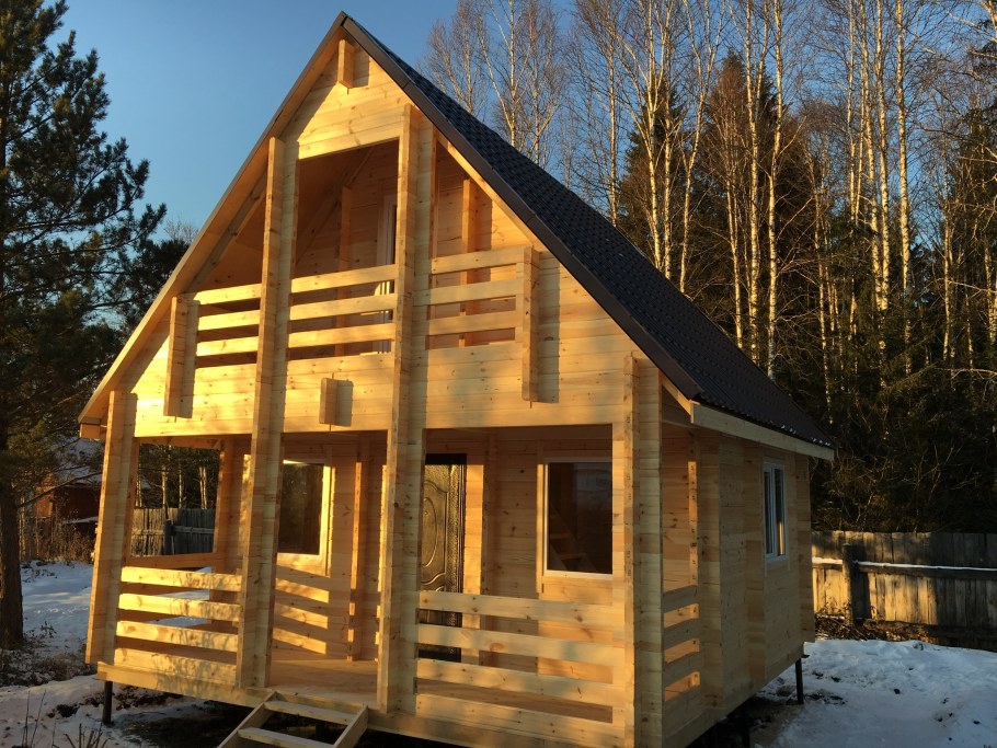 Каркасный дачный дом