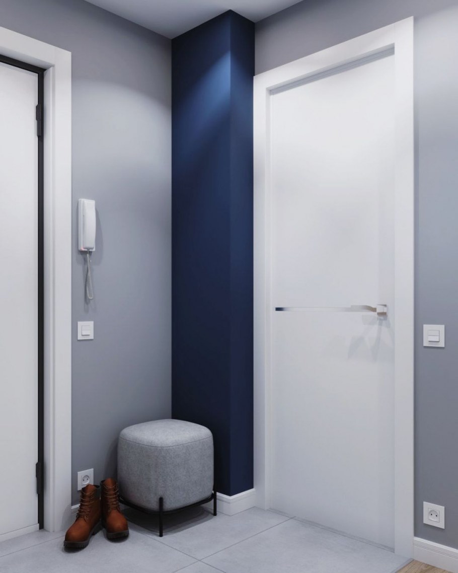 Прихожая в сером цвете