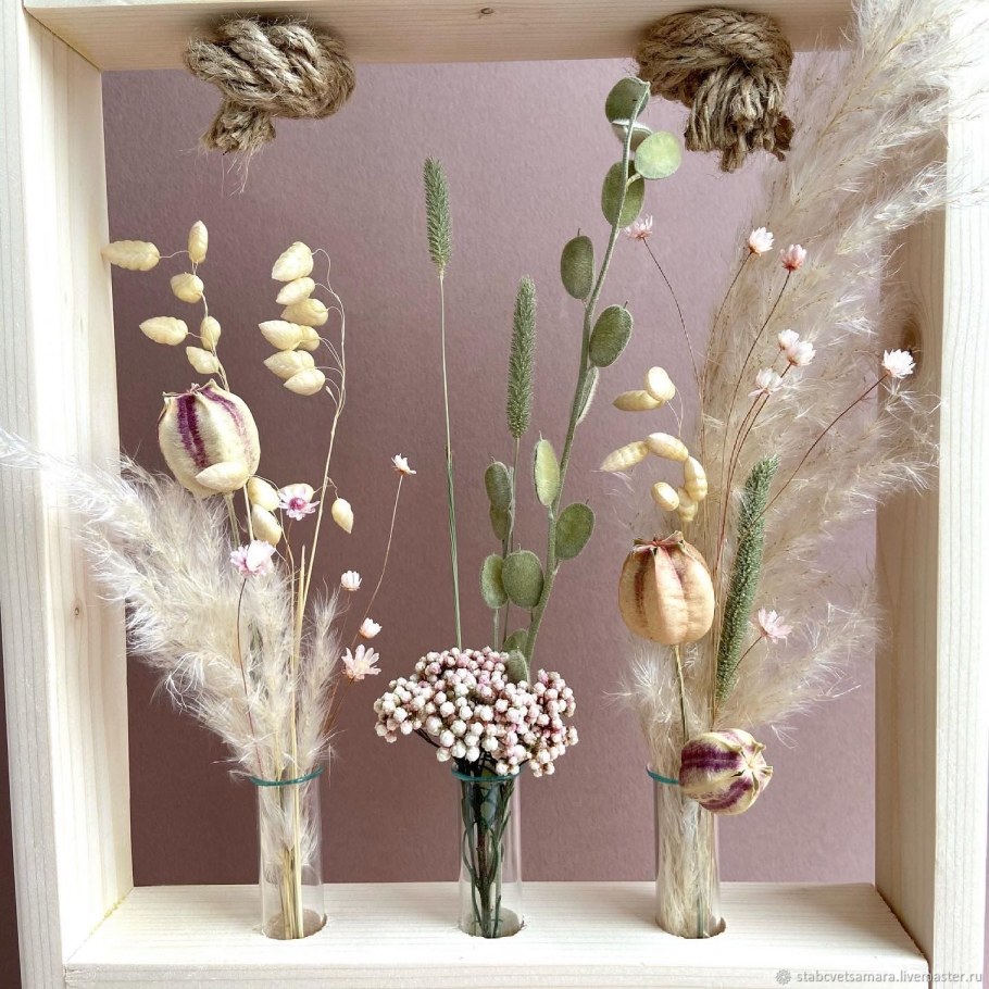 Букетики из сухоцветов