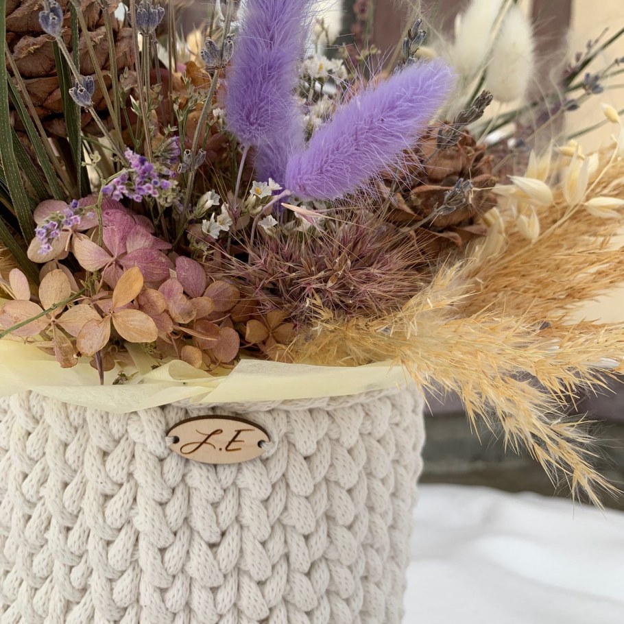 Интерьерные композиции из сухоцветов и стабилизированных