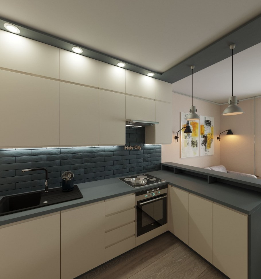 Кухня до потолка