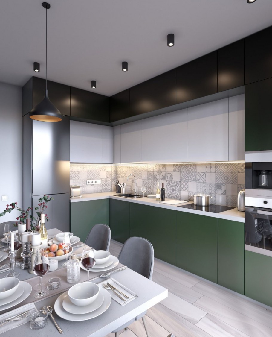 Кухня до потолка