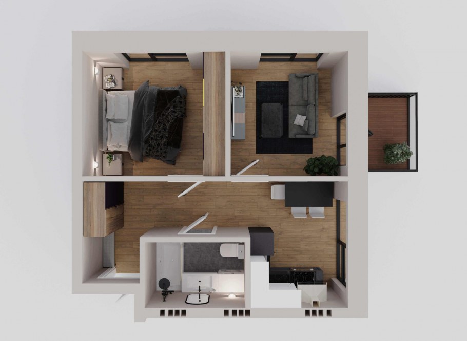 Ленинградский проект квартир ванная