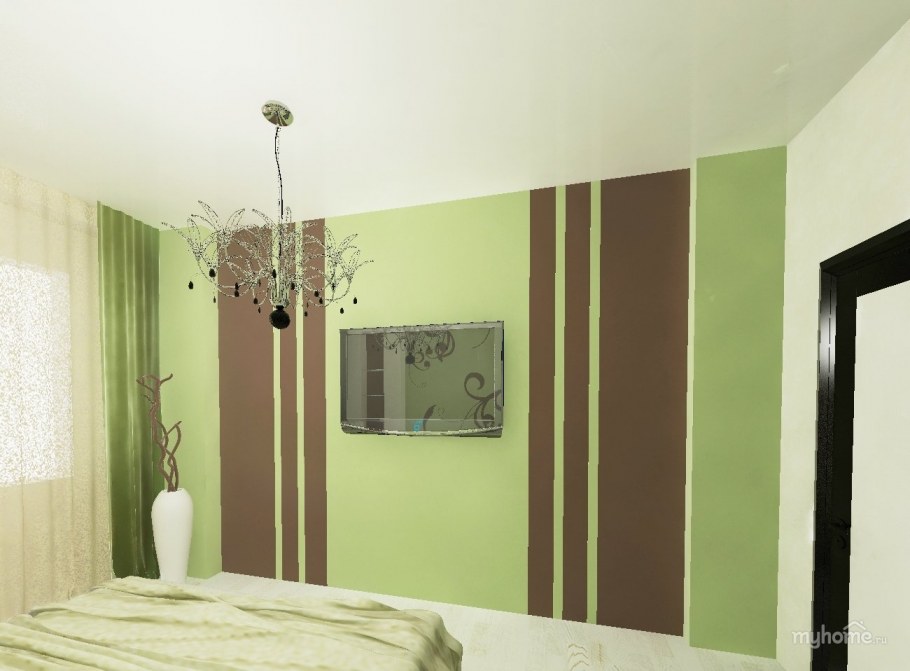 Обои с орнаментом в интерьере гостиной