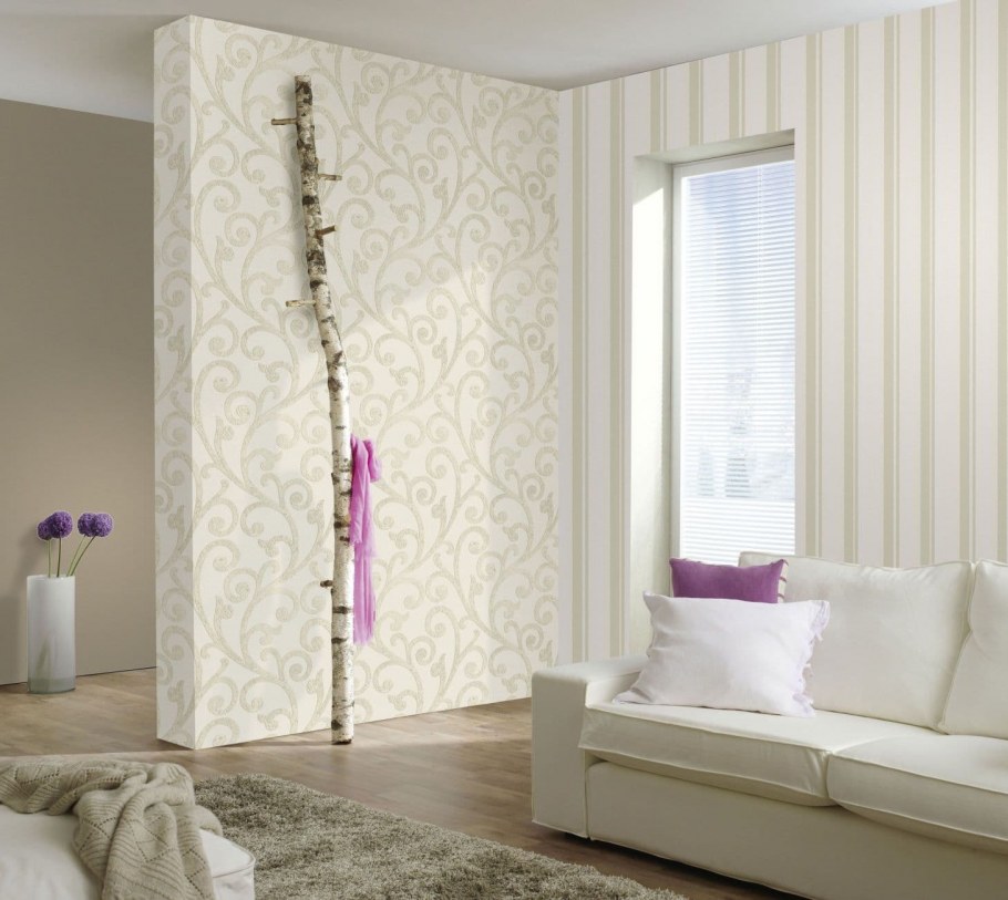 Сочетание обоев для стен