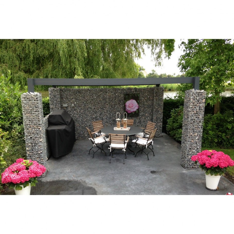 Зона патио габион