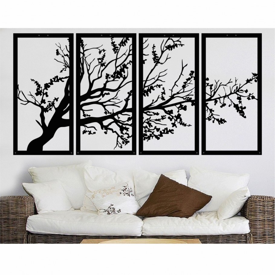 Панно из веток деревьев