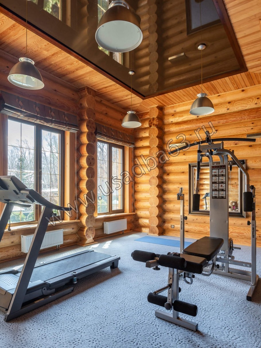 Спортзал в деревянном доме