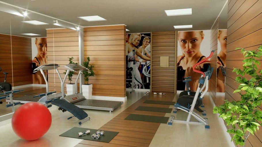 Тренажерная комната для девушки в доме