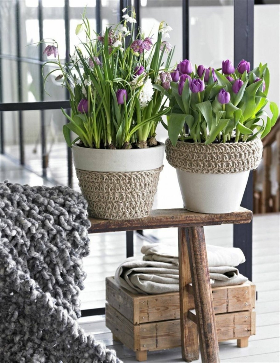 Кашпо для цветов в интерьере