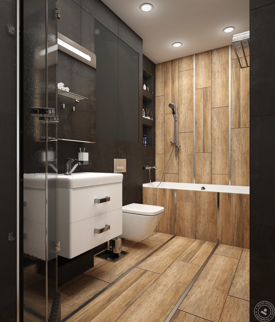 Ванная в стиле лофт 3м2