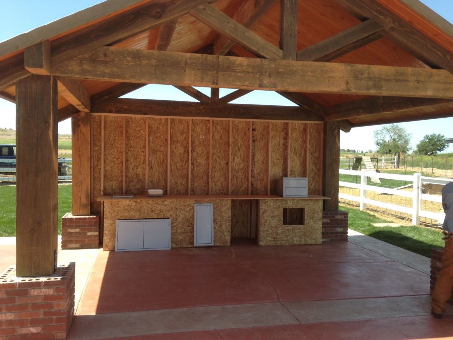 Летняя кухня фахверк