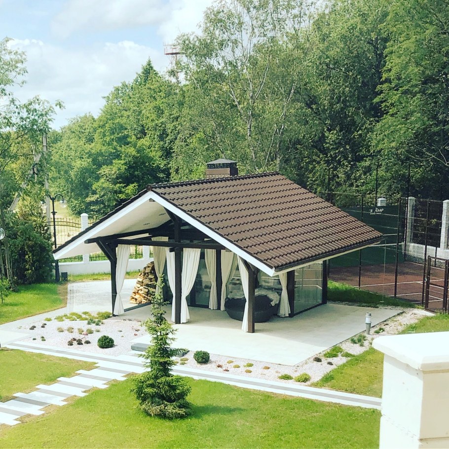 Беседка в стиле Тимбер фрейм