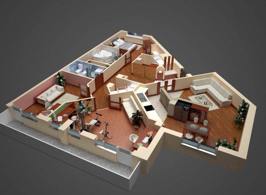 3д визуализация квартиры