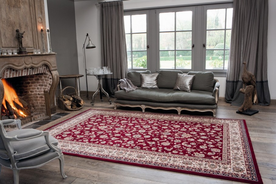 Ковер на пол в пастельных оттенках в спальню гостиную