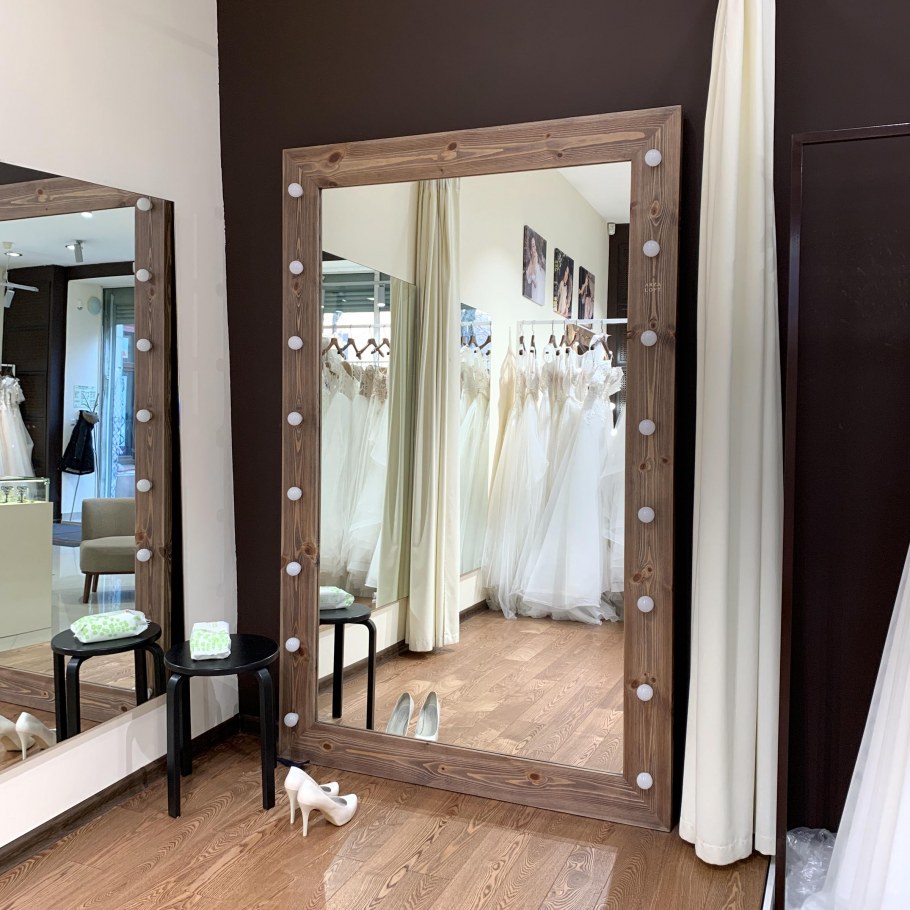 Зеркало примерочное напольное рама:белая размер:1650х500мм (арт.osp1w)