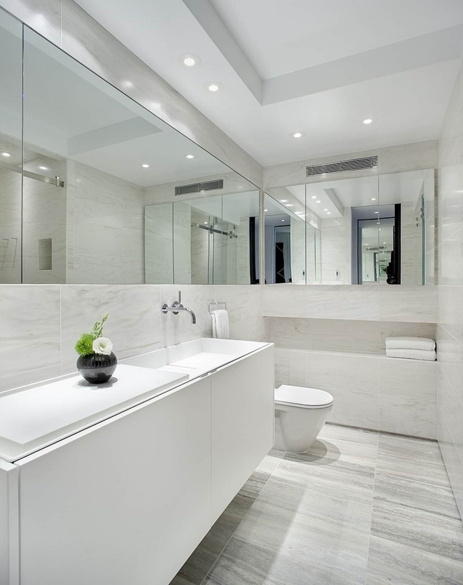 Современный санузел в светлых тонах