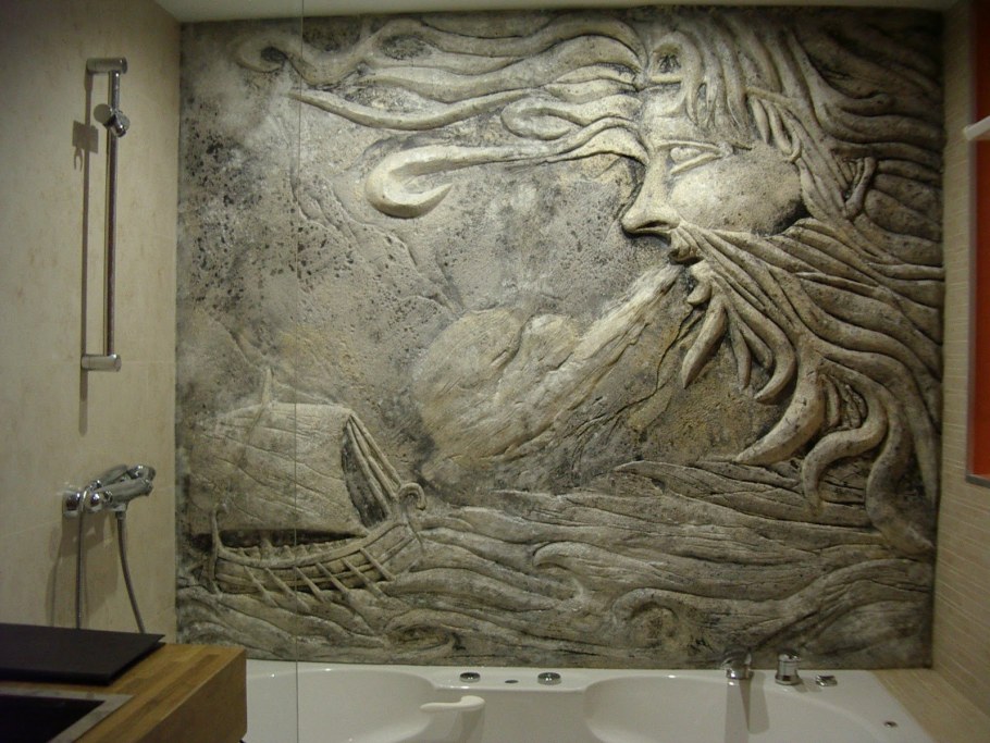 Барельеф в ванной