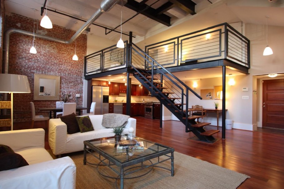 Антресольный этаж в стиле лофт
