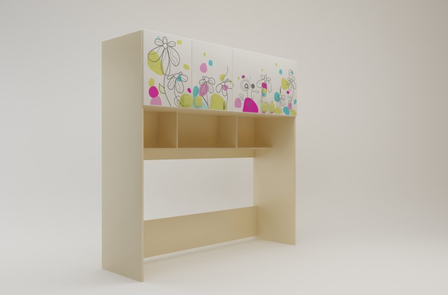 Кровать с антресолью формула мебели Дельта 21.11