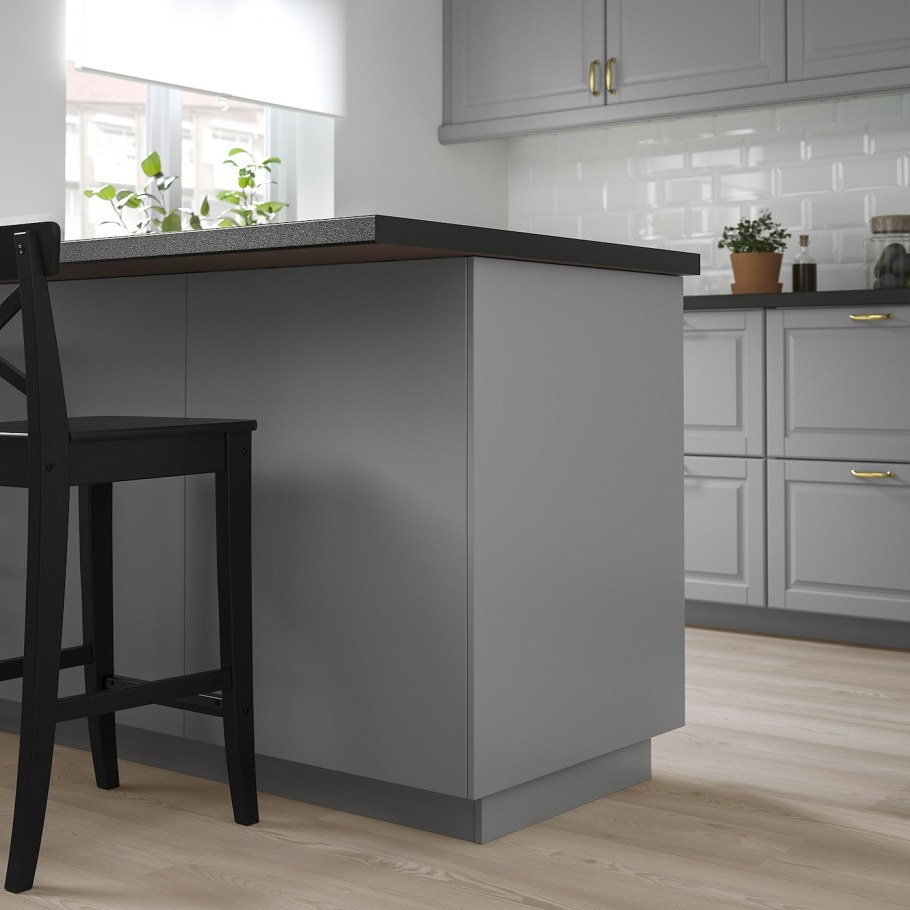 Кухня икеа Будбин серая