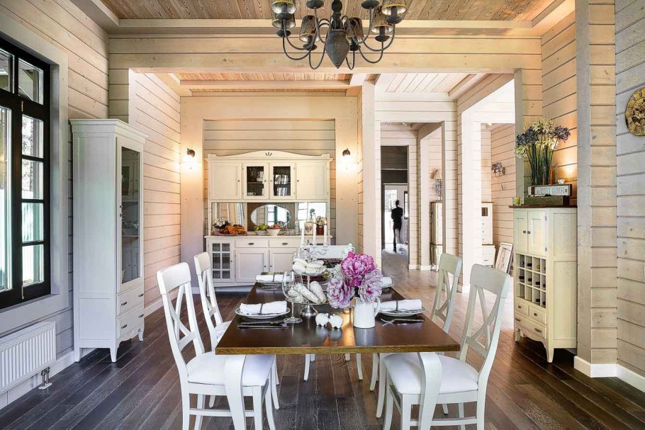 Стиль Прованс оцилиндрованное бревно