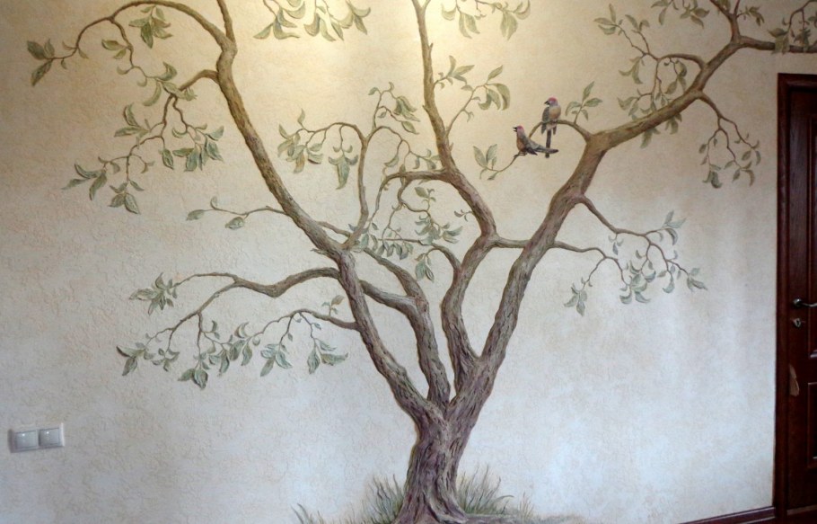 Роспись стен дерево