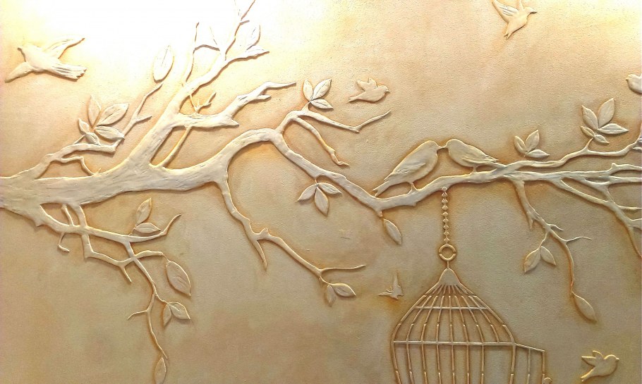 Трафарет для барельефа на стену