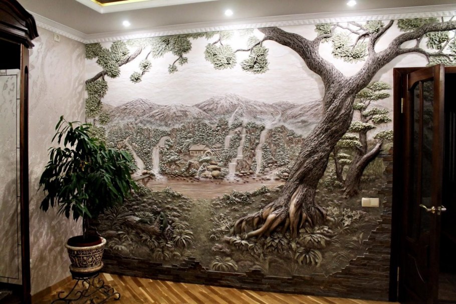 Художественная лепка на стенах