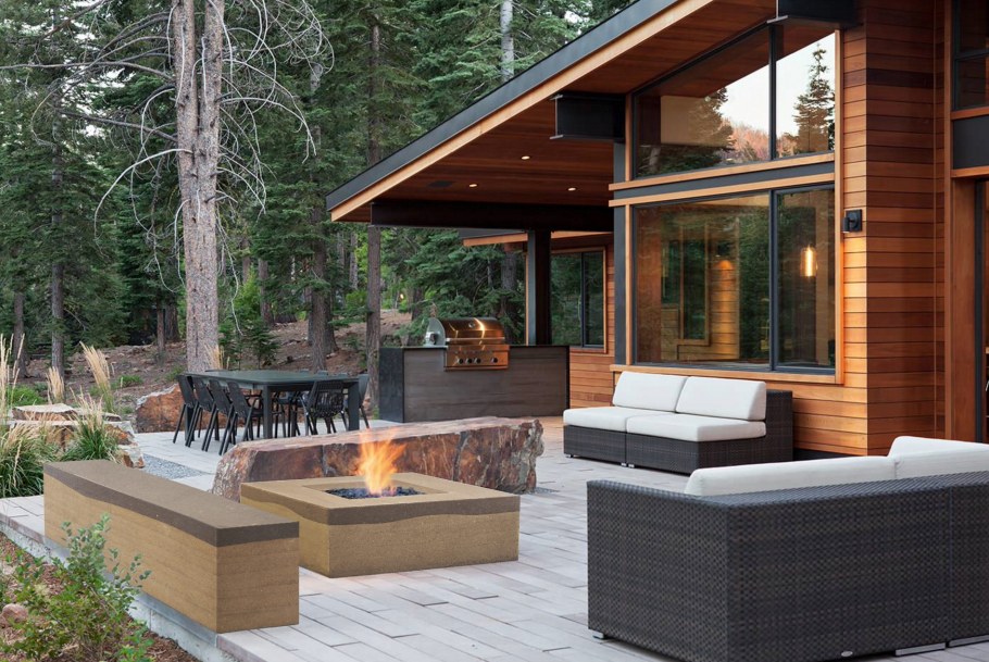 Зона барбекю в современном стиле